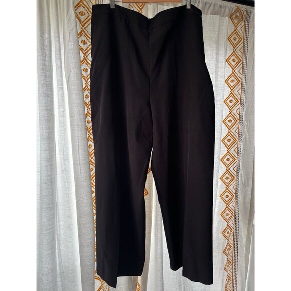 Manon Baptiste Pants - Manon Baptiste Suit Me Trouser Pants (Plus Size 22) Black Wide Leg Office Work